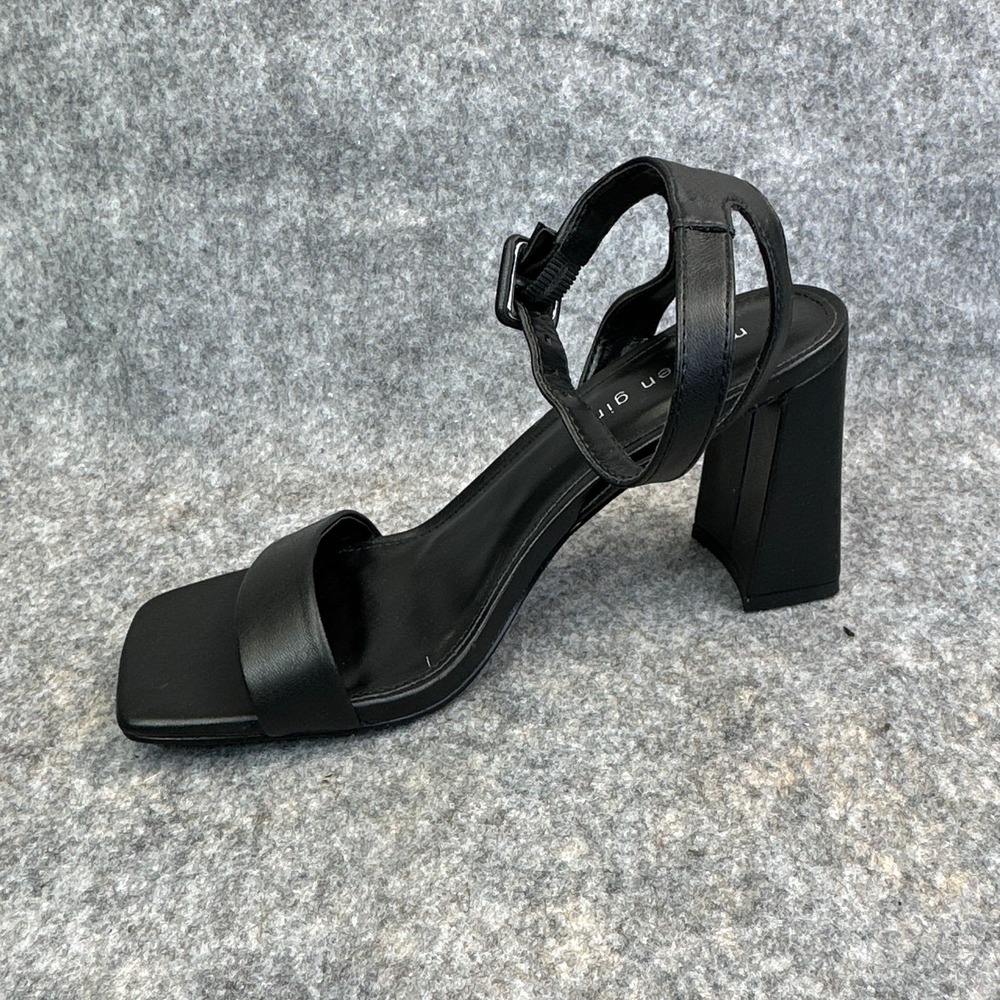 Madden Girl Womens Winnii Ankle Strap Block Heel Dress Sandals Black Shoes 7.5 - Picture 5 of 11